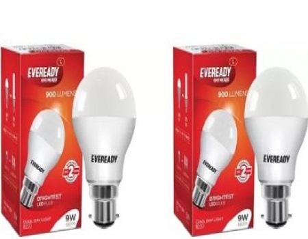 Buy Eveready 9 W Standard B22 LED Bulb  (White, Pack of 2) at Rs 179 from Flipkart