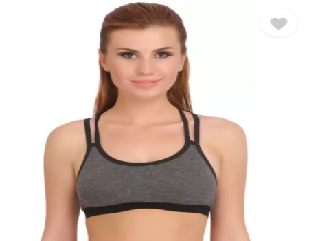 Buy Fashion Comfortz Women's Sports Non Padded Bra (Grey) at Rs 199 only from Flipkart