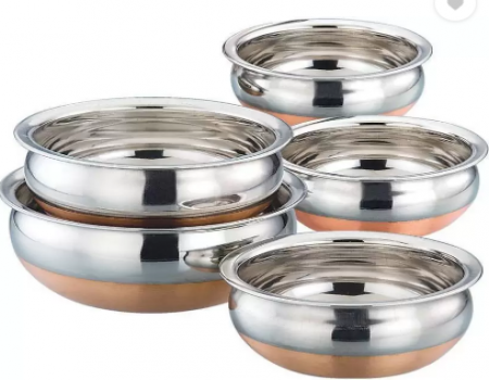 Buy Classic Essential Induction Bottom Cookware Set (Stainless Steel, 5 - Piece) at Rs 576 from Flipkart