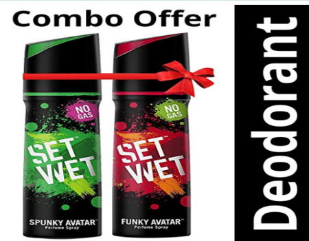 Buy Set Wet Perfume, 120ml (Spunky and Funky Avatar, Pack of 2) at Rs 113 from Amazon
