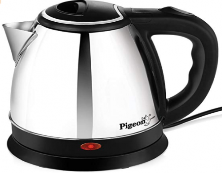 Buy Pigeon Shiny Steel 1.5-Litre Electric Kettle (Black) at Rs 635 from Amazon