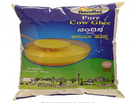 Buy Nandini Pure Ghee, 1L (Pouch) just at Rs 372 only from Amazon