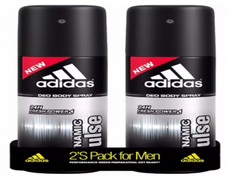 Buy ADIDAS Dynamic Pulse Combo Deodorant Spray - For Men (300 ml, Pack of 2) From Flipkart just at Rs 190