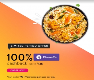 PhonePe EatFit Offer: Get 40% Discount Upto Rs 100 + Extra Rs 50 cashback on Food Orders