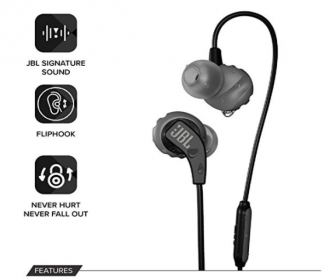 Buy JBL Endurance Run Sweat-Proof Headphones with One-Button Remote and Microphone at Rs 949 only from Amazon