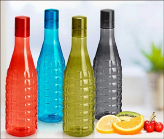 Buy Steelo Stark Plastic Water Bottle, 1 Litre, Set of 4, Red at Rs 149 from Amazon