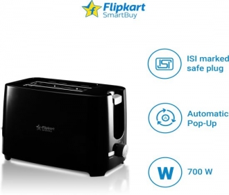 Buy Flipkart SmartBuy TA01101 700 W Pop Up Toaster (Black) at Rs 549 from Flipkart