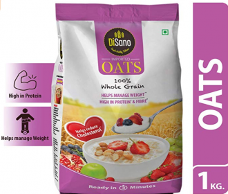 Buy DISANO Oats, High in Protein & Fibre, 1Kg at Rs 99 only from Amazon