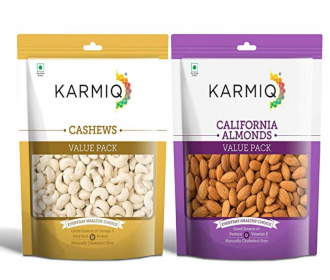 Buy Karmiq Almonds & Cashew Nuts Combo, 900 g at Rs 649 only from Amazon