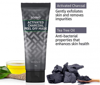 Buy Amazon Brand - Solimo Activated Charcoal Peel-off Face Mask (100g) at Rs 62 from Amazon