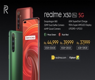 Buy RealMe X50 Pro 5G (128 GB, 8 GB RAM) Flipkart Price Rs 24999 only, Extra 10% Citi Bank Discount