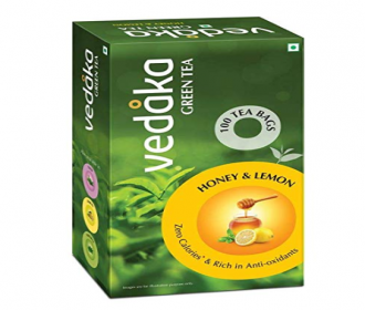 Buy Amazon Brand Vedaka Green Tea, Lemon and Honey, 100 Bags at Rs 199 from Amazon