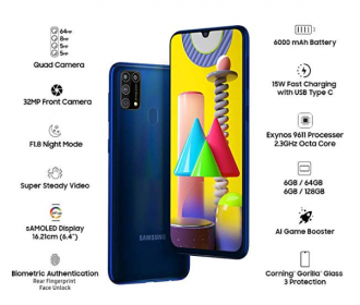 Samsung Galaxy M31 Amazon Price @ Rs 13,499 Specifications, Buy Online in India, Extra Bank Discounts