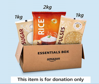 Amazon Essentials Food Box Donation- Provides for 20 meals – Delivered to Akshaya Patra
