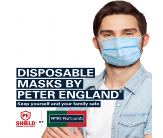 Buy Peter England Light Blue Pack of 30 3 Ply Disposable Mask at Rs 255 only