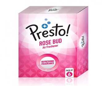 Buy Amazon Brand - Presto! Air Freshener Pocket, Rose Bud- 10 g (Pack of 6) @ Rs 225 from Amazon