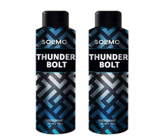 Buy Amazon Brand- Solimo Thunder Bolt Deodorant For Men, 150 ml at Rs 179 only (Pack of 2)