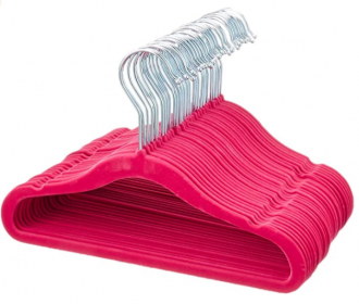 Buy AmazonBasics 30 Piece Velvet Kids Hanger, Pink at Rs 409 from Amazon