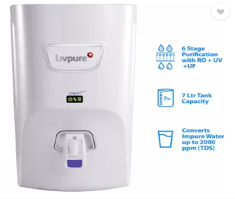 Buy Livpure LIV-PEP-PRO-PLUS+ 7 L RO + UV + UF Water Purifier at Rs 8499 from Flipkart