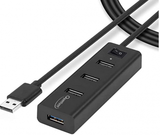 Buy Quantum QHM6660 4 Port Hi-Speed USB Hub with Power Switch (Multicolor) at Rs 100 from Amazon