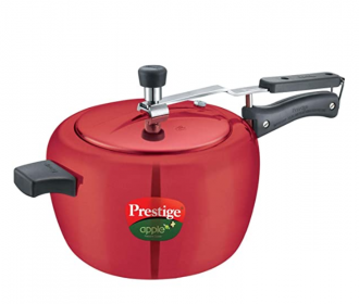 Buy Prestige Apple Plus Inner Lid Aluminium Pressure Cooker, 5 Litres, Red at Rs 1400 from Amazon