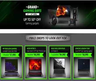Amazon Grand Gaming Days Laptop Discount Offers: Upto 50% OFF On Gaming Laptops and Gadgets [24th-26th March 2022]
