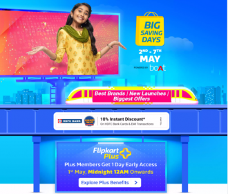 Flipkart Big Saving Days Offers: Get Upto 90% OFF on Mobiles, Electronics Gadgets, Clothing Footwear and more, Extra 10% Bank Discount