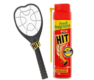 Buy HIT Anti Mosquito Racquet- Rechargeable Insect Killer Bat & Cockroach Killer Spray, 200ml Combo at Rs 472 from Amazon