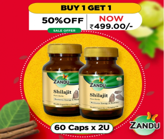 Buy Zandu Shilajit (60 Caps, Buy 1 Get 1 Offer) at Rs 499 only. Zandu Shilajit Uses and Health Benefits