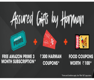 Buy Harman (JBL/Infinity) Products from Amazon and Get 3 Months Free Amazon Prime Subscription + Rs 100 Swiggy Coupon