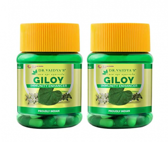 Buy Dr. Vaidya's Giloy Capsules Immunity Booster, 30 Capsules Each (Pack of 2) at Rs 150 from Amazon