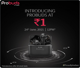 Buy Lava Probuds Rs 1 Flash Sale Offer: Buy Lava Probuds Earbuds at Rs 1 only From Flipkart, Amazon & Lava website On 24th June @12PM