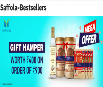 Saffola Coupon Codes Cashback Offers- Flat Rs 200 OFF + Rs 400 Gift Hamper on Rs 1000 Shopping From Saffola
