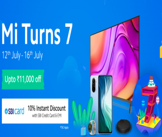 Xiaomi Mi Anniversary Sale Discount Offers- MI Turns 7, Get Exclusive Offers on Mi Products + Extra 10% SBI Discount