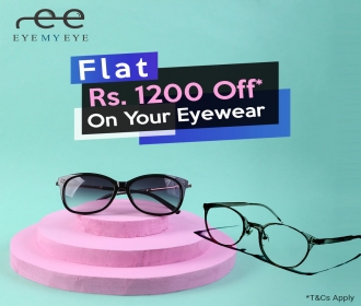 EYEMYEYE Coupon Code Offers- Get Flat Rs 1200 OFF on Eyeglasses, Sunglasses & Icove Contact Lenses