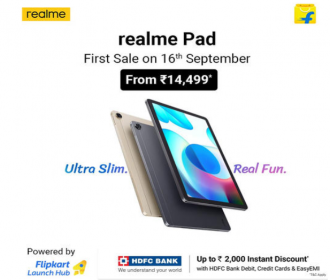 Buy Realme Pad Tablet Flipkart  Price Rs 13999- Next Sale Date 20th September- Specifications
