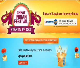 Amazon Great Indian Festival Sale 2021 Offers: Upto 80% OFF On Mobiles, Clothing, Electronics, TV & Appliances, Extra 10% HDFC Bank Discount