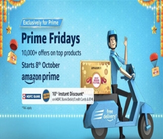 Amazon Prime Friday Sale 2021 Offers: Exclusive Discount Coupons & Offers for Prime Members, Extra HDFC Bank Offers From 8th Oct 2021