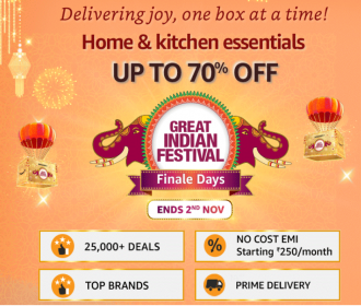 Amazon Home & Kitchen Appliances Cashback Offers- Get upto 70% OFF + Extra 10% Cashback upto Rs 200, Extra Bank Discount Offers