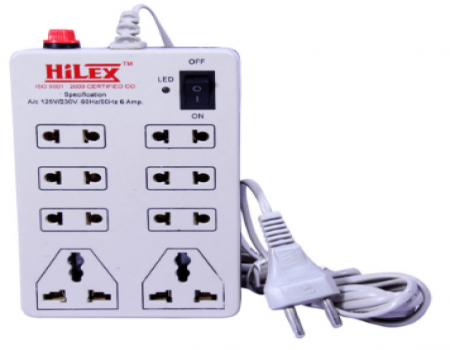 Buy Hilex Multi Plug Computer Adaptor (4 Mtr Cord) at Rs 90 Only