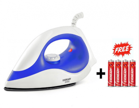 Buy Eveready DI100 750 W Dry Iron (White & Blue) At Rs 399 from Amazon