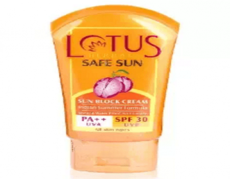 Buy Lotus Herbals Safe Sun Block Cream SPF 30, 50g At Rs 156 Only