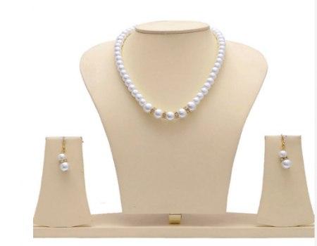 Buy Manukunj Pearl Single Line Necklace Set at Rs 169 Only