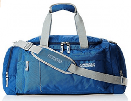 Buy American Tourister Nylon 55 cms Blue Travel Duffle at 1299 from Amazon