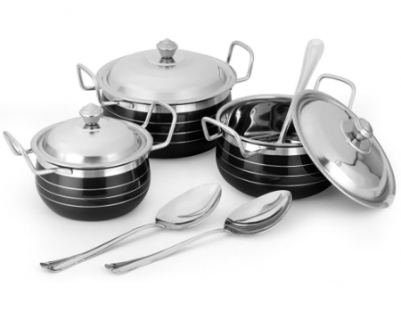 Buy Classic Essentials Enamel Cookware Set 9 Cook n Serve Casseroles from Amazon at Rs 599 Only