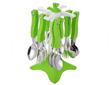 Buy Ganesh Swastik Stainless Steel Cuttlery Set, 26-Pieces at Rs 374 from Amazon