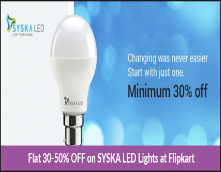 Syska led lights Bulbs - Flat 45% Off on Flipkart