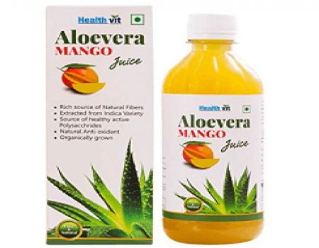 Buy Healthvit 100% Natural Aloevera Mango Juice 500ml at Rs 180 Amazon