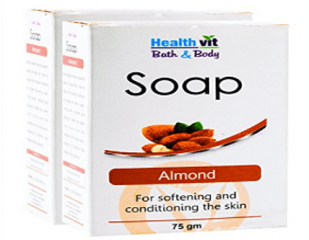 Buy Healthvit Bath and Body Almond Soap 75g at Rs 80 Amazon