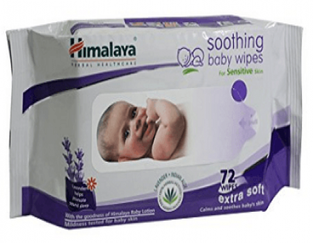 Buy Himalaya Herbal Soothing Baby Wipes 72 Pieces at Rs 105 Amazon